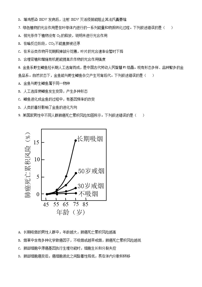 2021年新高考湖南生物高考真题及答案解析 (原卷+解析卷)03