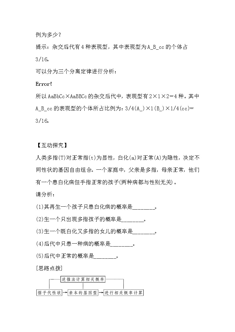 人教版高中生物必修2《遗传与进化》1.2孟德尔的豌豆杂交实验二（3）导学案03