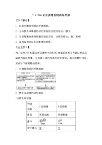 人教版 (新课标)必修2《遗传与进化》第1节 DNA是主要的遗传物质导学案