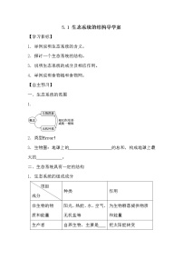 人教版 (新课标)必修3《稳态与环境》第1节 生态系统的结构学案