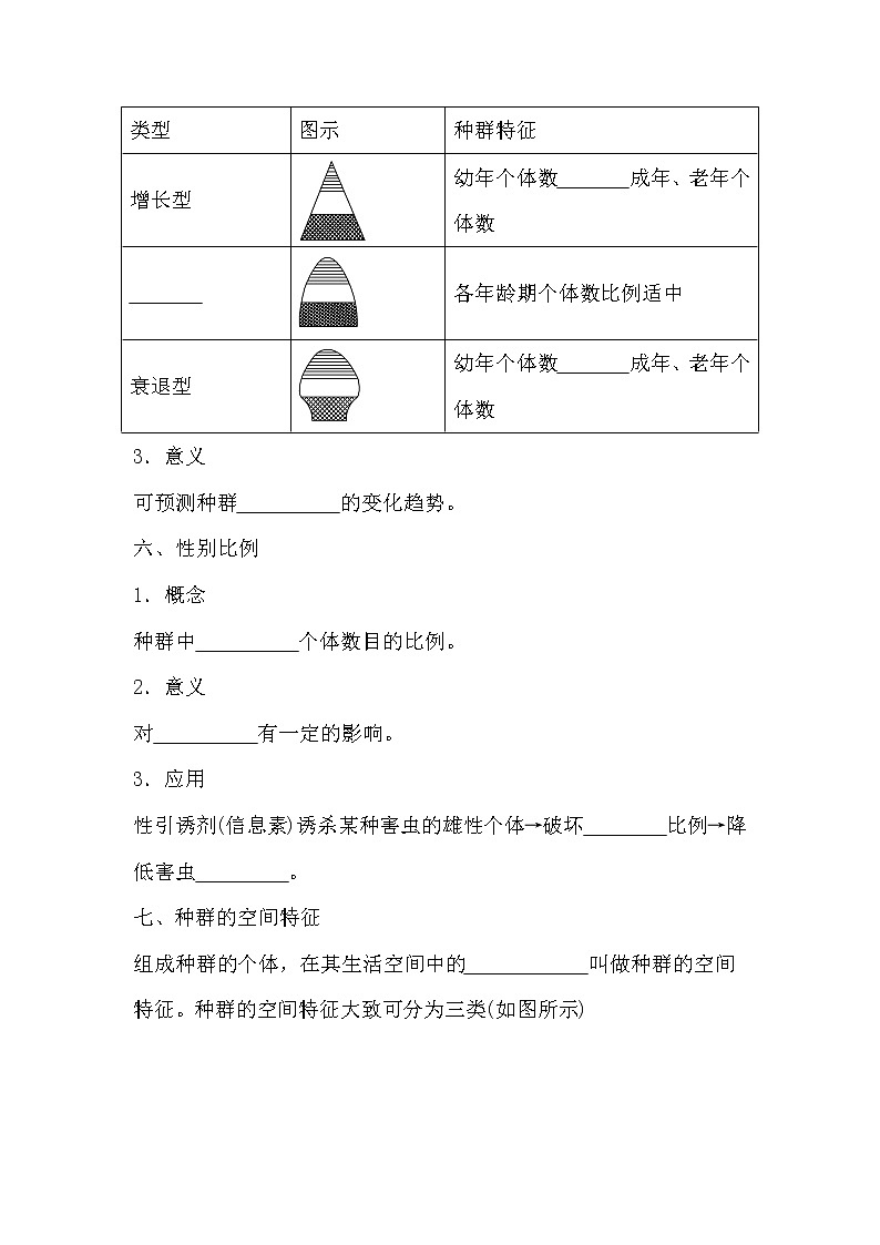 人教版高中生物必修三《稳态与环境》4.1 种群的特征导学案03