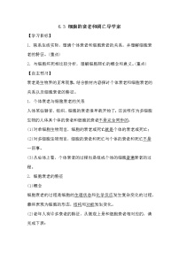 人教版 (新课标)必修1《分子与细胞》第3节 细胞的衰老和凋亡学案设计