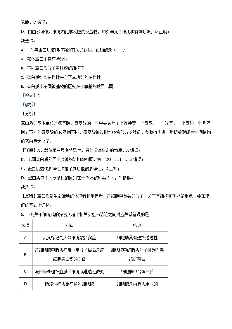2018年山东生物学业水平测试真题（解析版）03