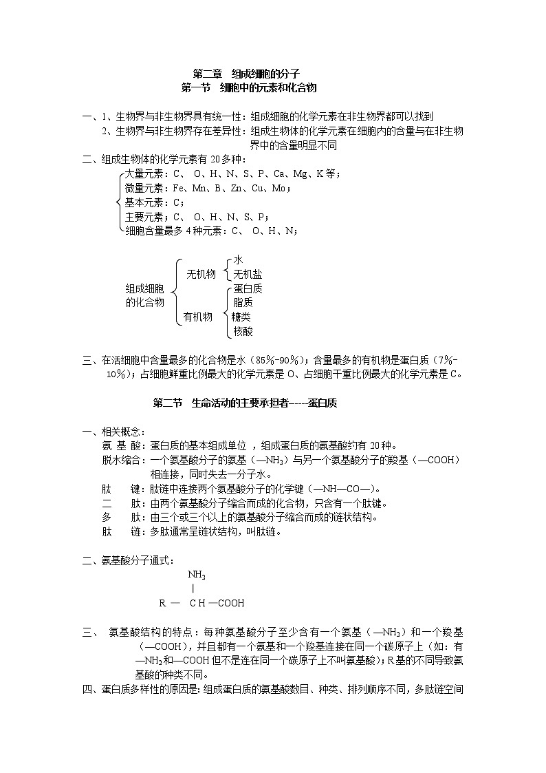 最新最全高一生物-必修一-知识点总结-人教版02