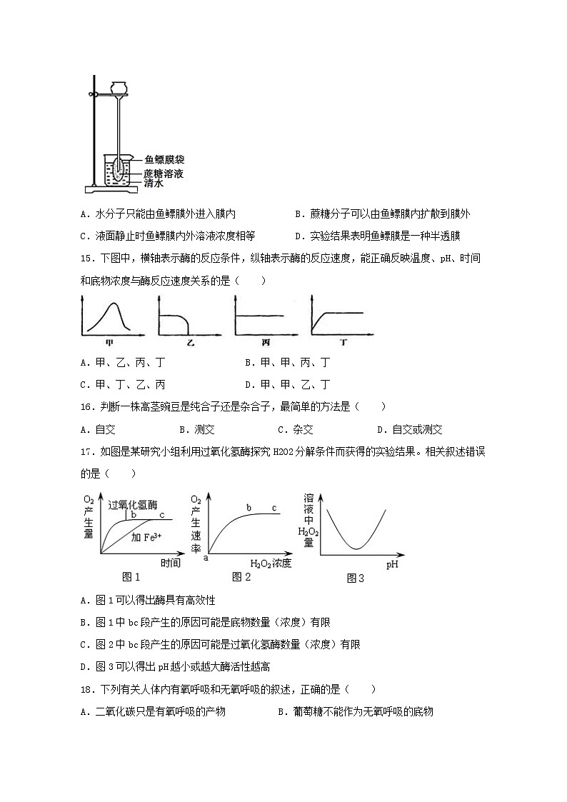 甘肃省天水市一中2020-2021学年高二下学期第二阶段（期中）考试生物试题+答案03