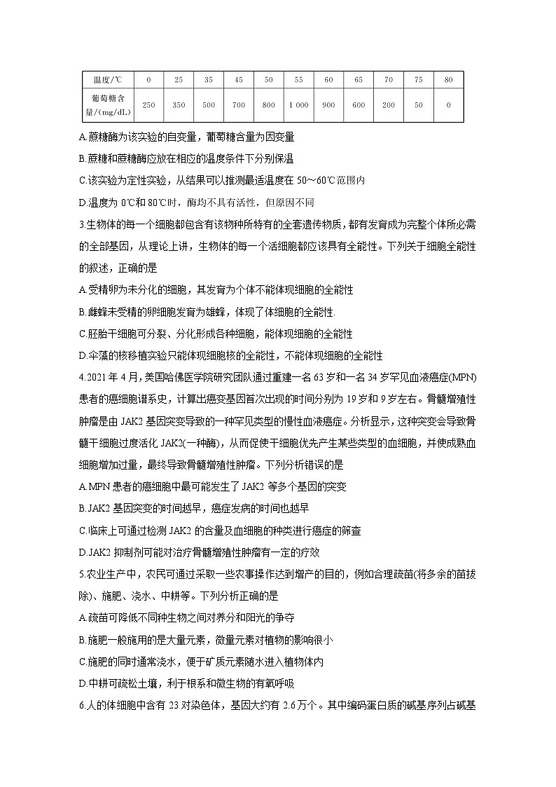 广东省普通高中2020-2021学年高二下学期5月教学质量联合测评+生物+答案 （wrod版）02