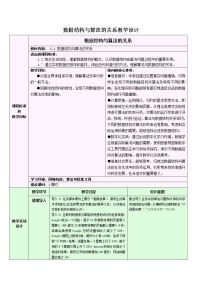 信息技术选修1 数据与数据结构第五章 数据结构与算法5.1 数据结构与算法的关系教学设计及反思