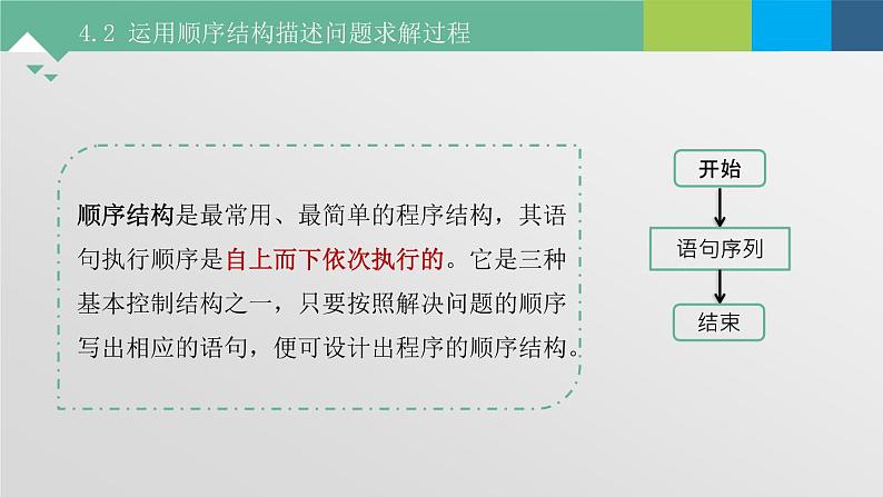 4.2 运用顺序结构描述问题求解过程 课件+教案+练习----高中信息技术粤教版（2019）必修103