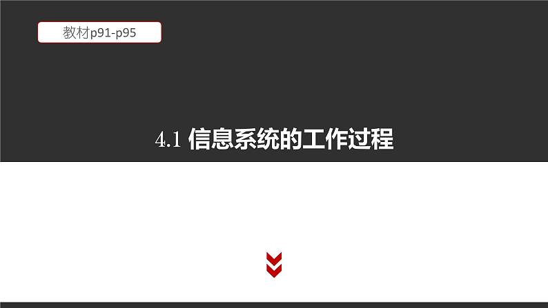 高中信息技术必修第二册 4.1 信息系统的工作过程 课件01