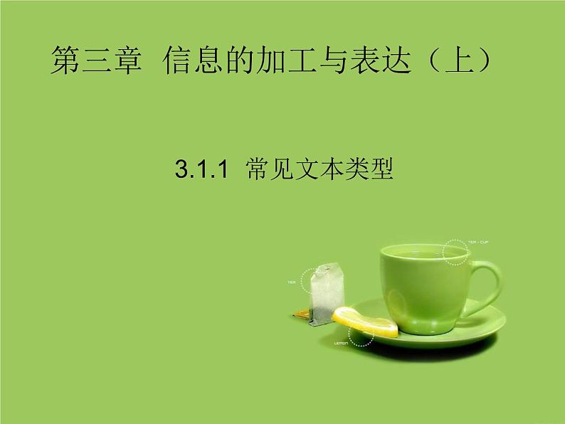 3.1.1 常见文本类型 课件第1页