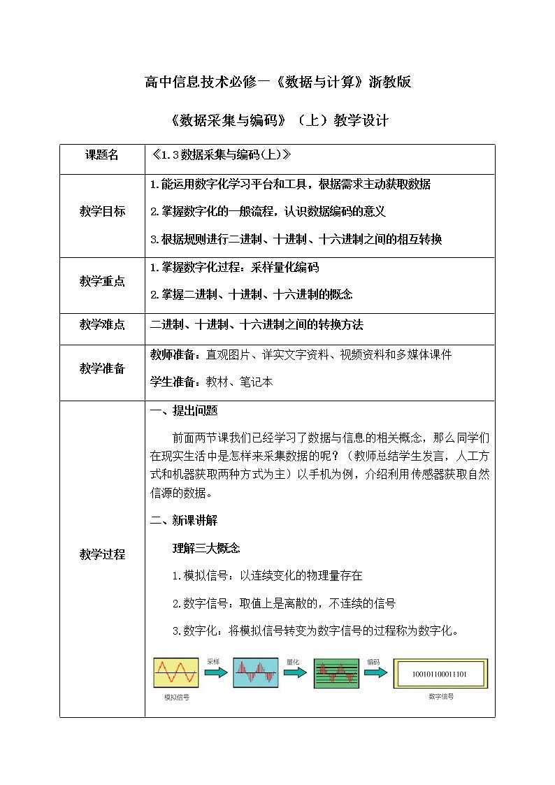 1.3《数据采集与编码》(上)课件PPT+教案01