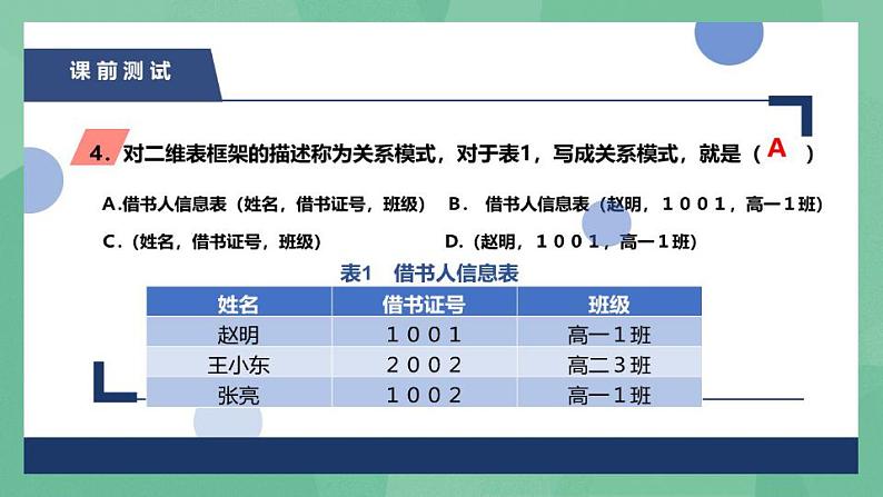 粤教版高中信息技术（选修4）2.5 关系数据库规范化思想 课件05