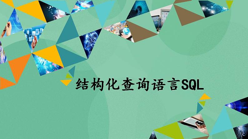 粤教版高中信息技术（选修4）3.5 结构化查询语言SQL 课件01