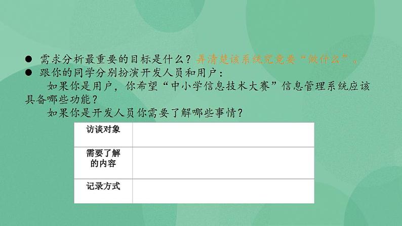 粤教版高中信息技术（选修4）4.2 需求分析与系统设计 课件04