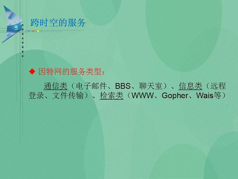 粤教版高中信息技术（选修3） 3.5 综合活动：“跨时空的因特网服务”专题调查 课件03