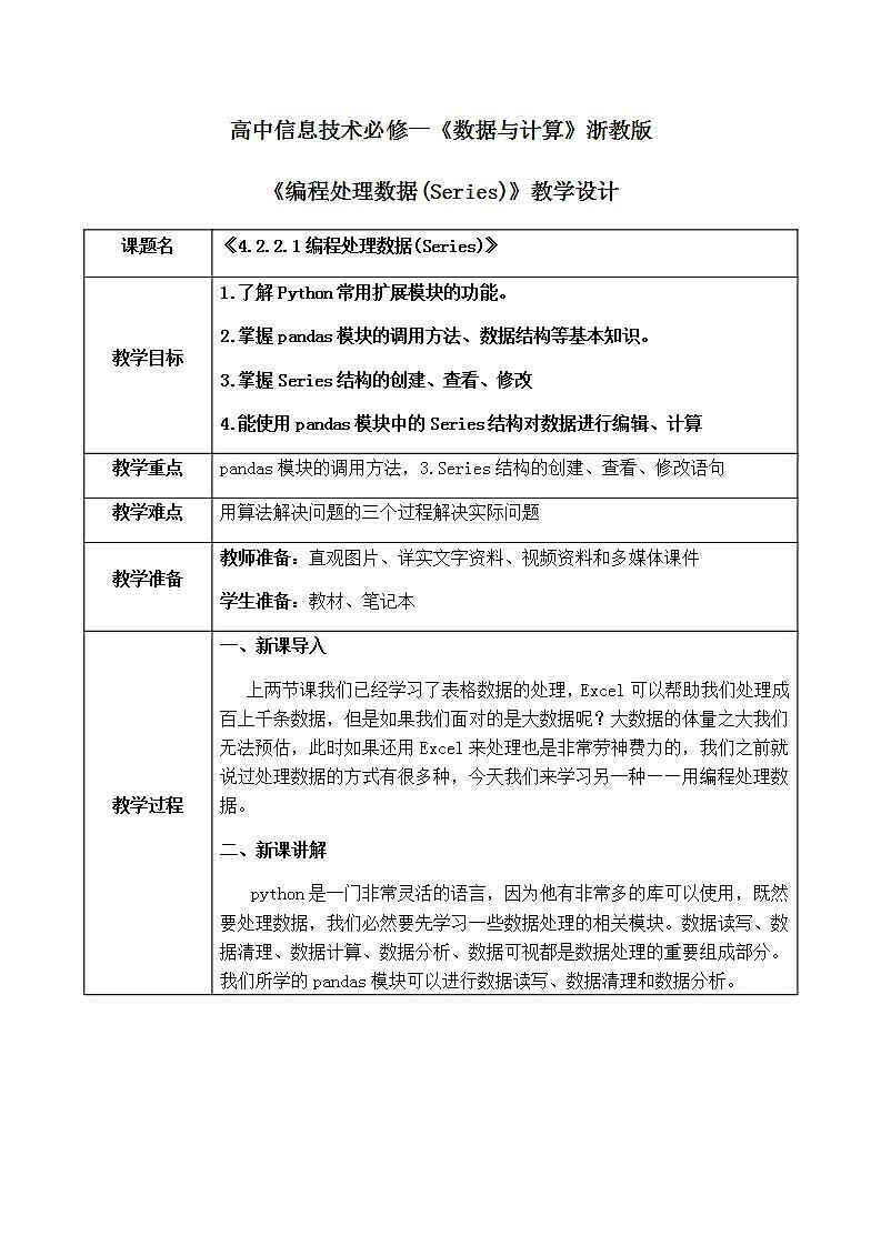 4.2.2.1《编程处理数据(Series)》课件PPT+教案01