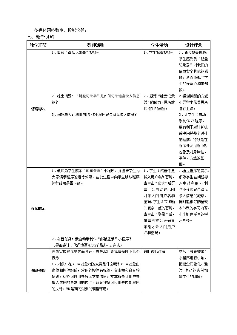 粤教版 2019 高中选修1信息技术 3.1.1 VB可视化编程的概念 课件+教案02