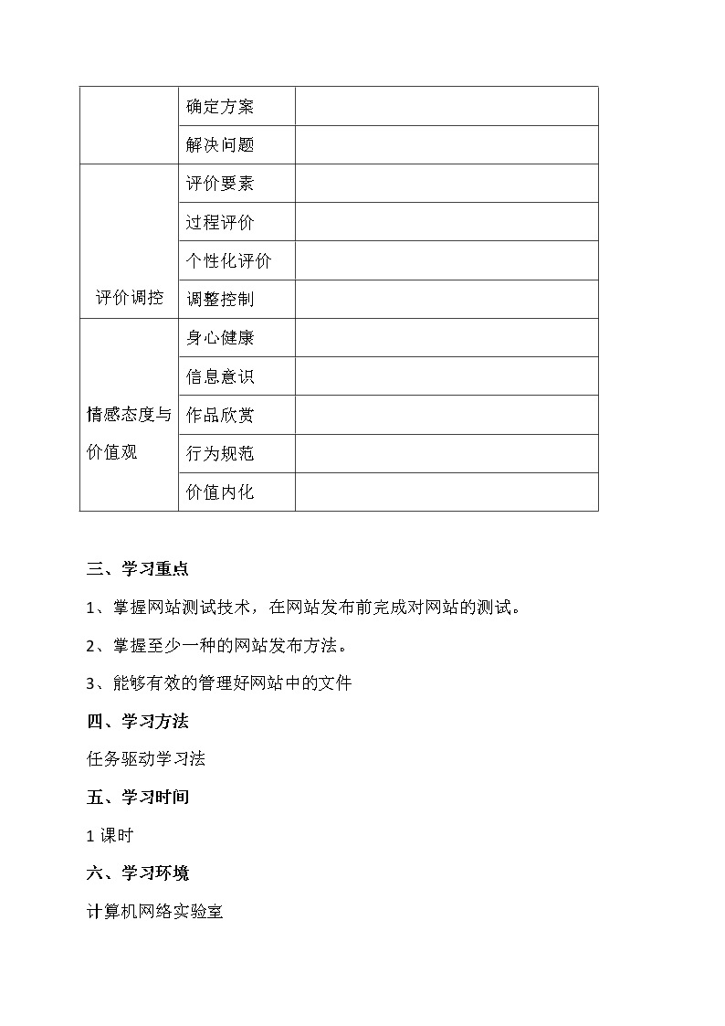 4.5网站的发布与管理-粤教版高中信息技术选修三教案02