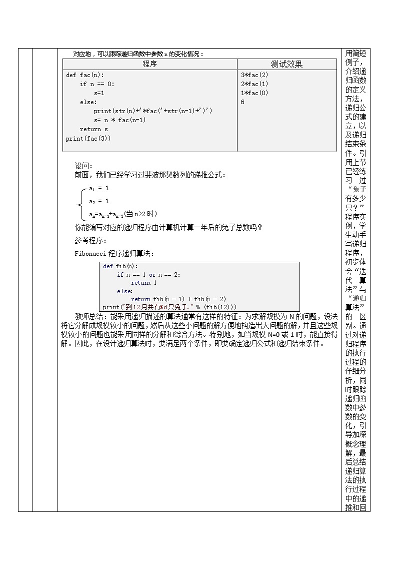 5.2 迭代与递归 教学设计（2课时，表格式）03