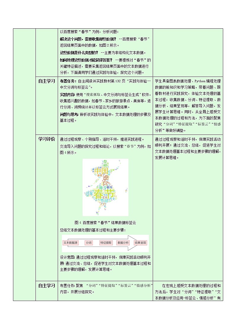 浙教版（2019）信息技术 必修1  4.2.3 大数据处理——文本数据处理 教学设计02