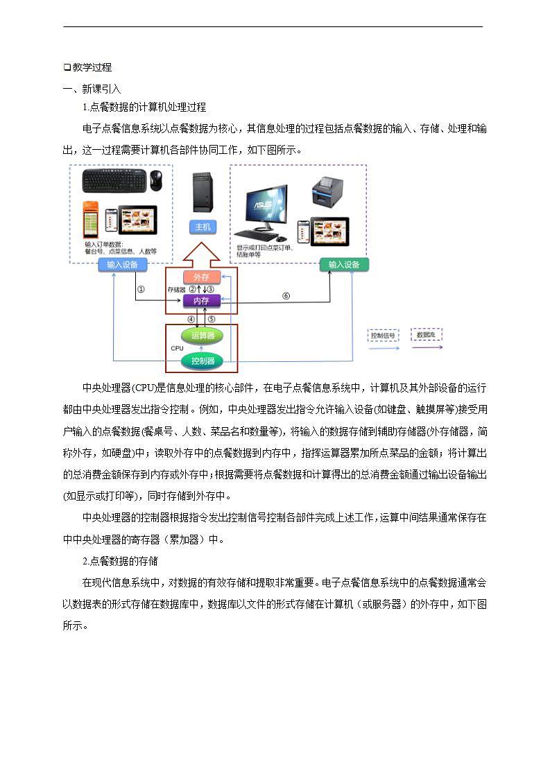 沪科版（2019）高中必修2信息技术 项目3.3 探究点餐数据的计算机处理过程 课件+教案02