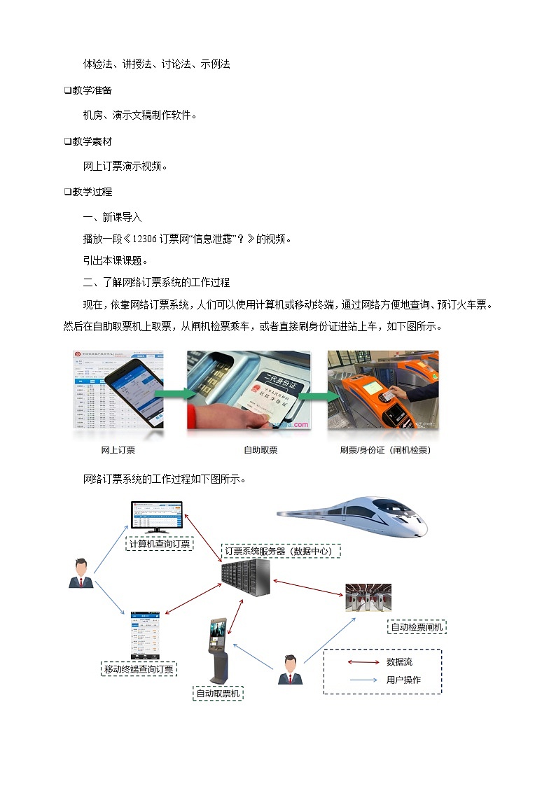 沪科版（2019）高中必修2信息技术 项目9.1 了解网络订票系统的工作过程 课件+教案+素材02