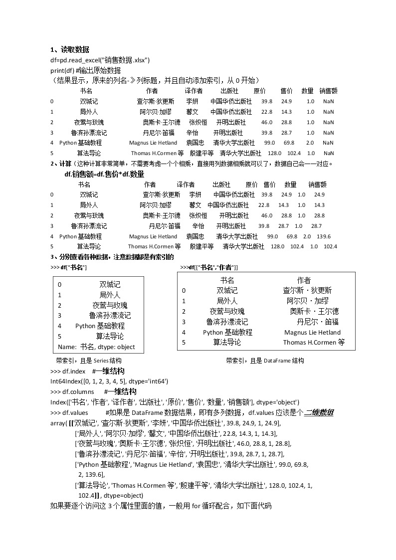 Pandas数据处理复习学案02