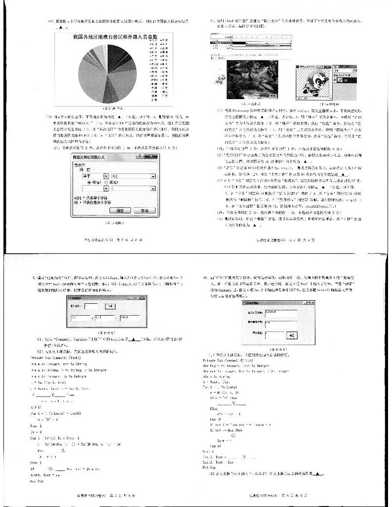 2019-2020学年浙江省温州市高二上学期期末教学质量统一检测技术（a卷）试题 pdf版02