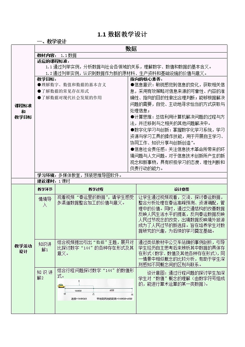1.1 数据 教学设计第1页