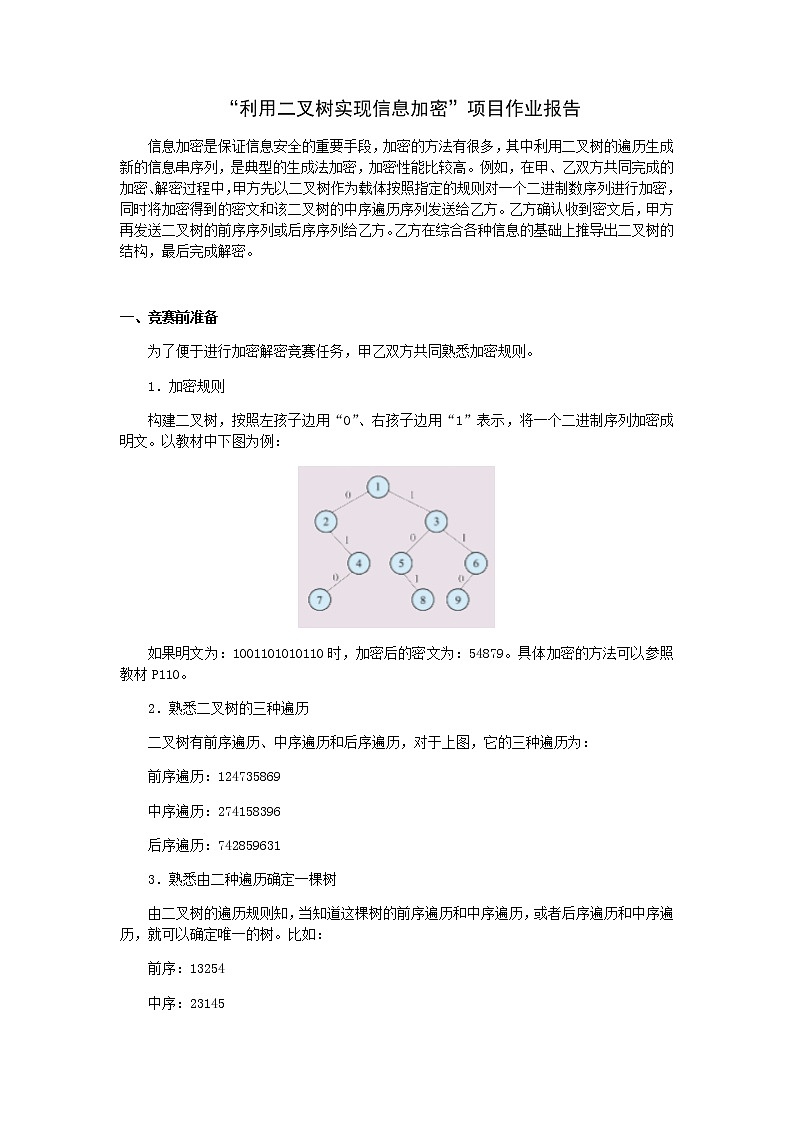 4.4 项目挑战：《利用二叉树实现信息加密》项目汇报 课件+教案01