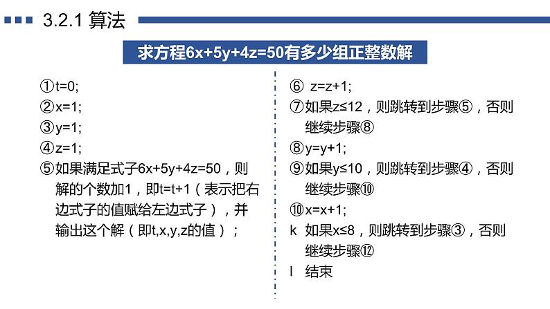 高中粤教版 (2019)信息技术  必修1 数据与计算第三章《3.2 算法及其描述》课件07