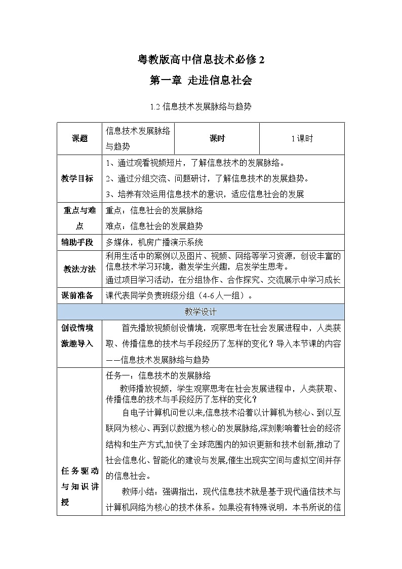 1.2信息技术发展脉络与趋势课件01