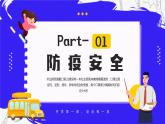 蓝紫色卡通风安全知识进校园PPT