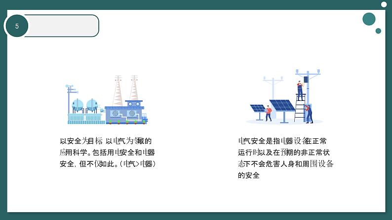 绿色电气安全知识培训课件PPT模板05