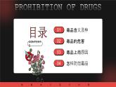 红色卡通风禁毒知识宣传科普PPT模板