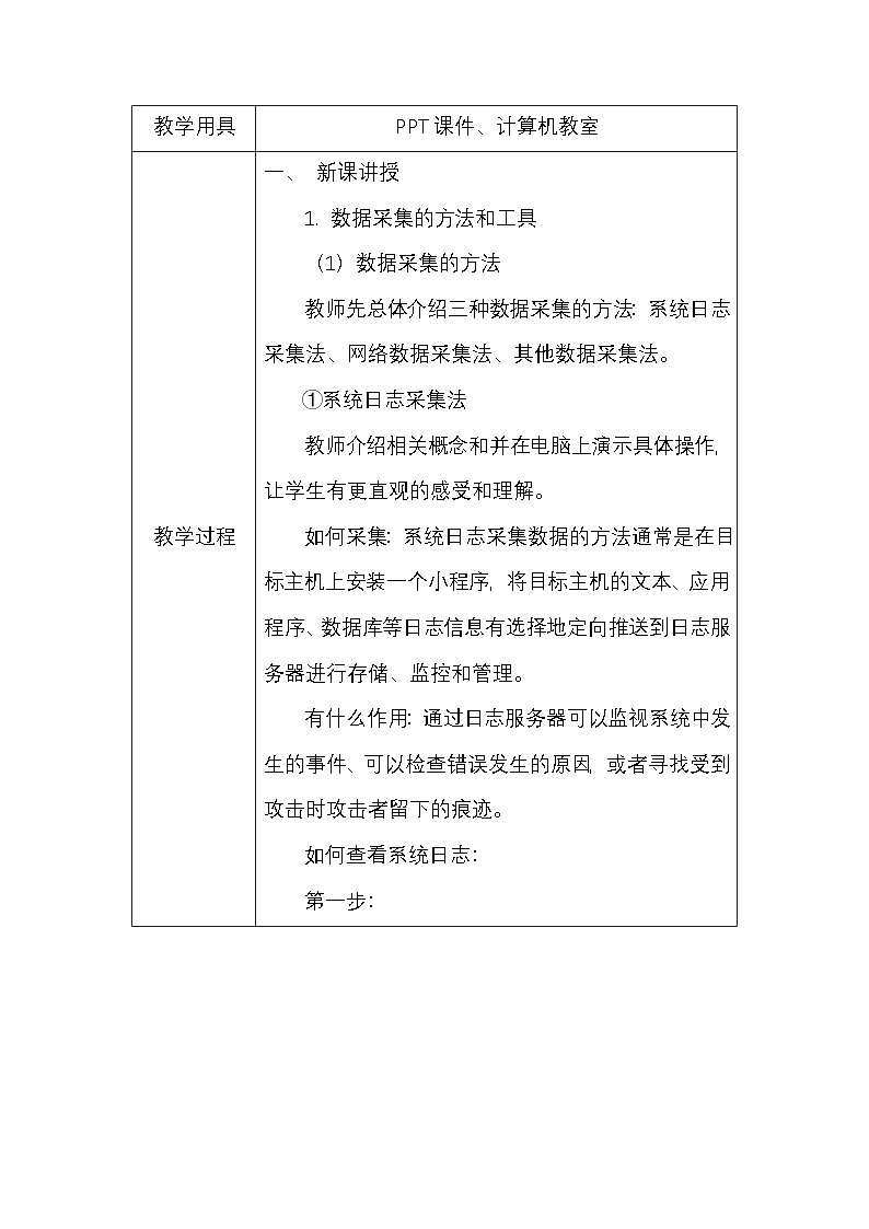 粤教版（2019）高中信息技术必修一《数据与计算》5.2《数据的采集》教案02