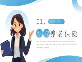 蓝色简约社保知识宣传培训PPT