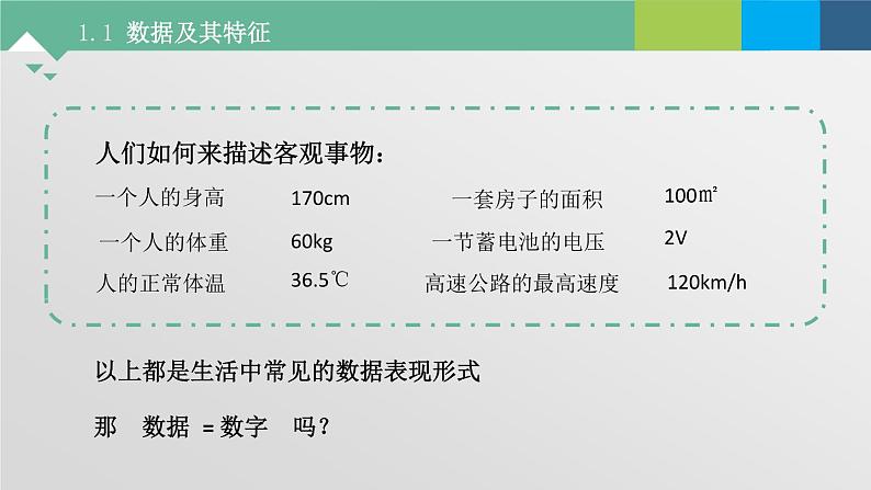 粤教版高中信息技术必修第一册 1.1数据及其特征  课件04