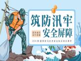 蓝色简约夏季防汛抗洪安全知识培训课件PPT模板