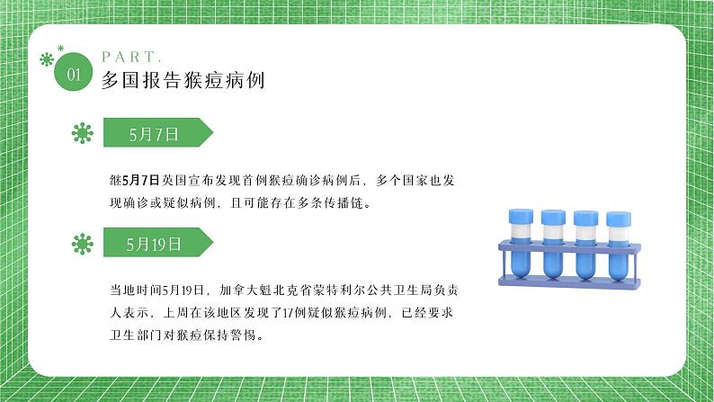 绿色传染病防治知识猴痘病毒防治PPT模板04