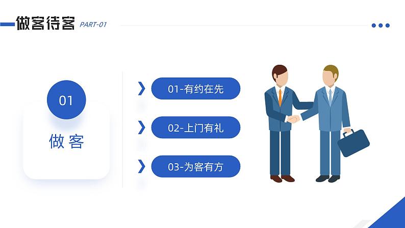 蓝色插画商务聚会礼仪知识培训PPT第4页