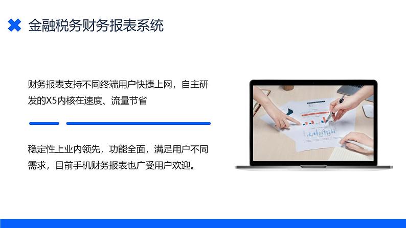 蓝色金融税务财务报表系统介绍PPT第2页