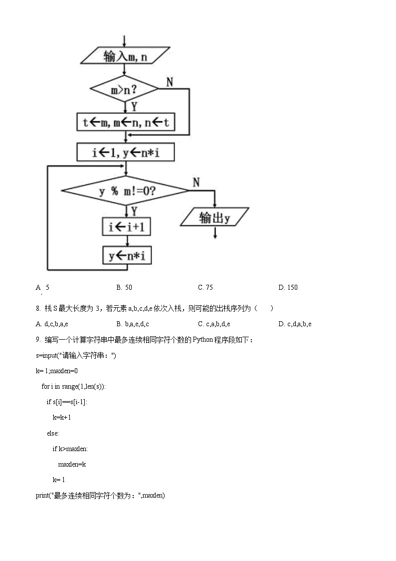 江浙皖高中发展共同体2024—2025学年高三年级上学期10月联考浙江技术试题 Word版无答案第3页