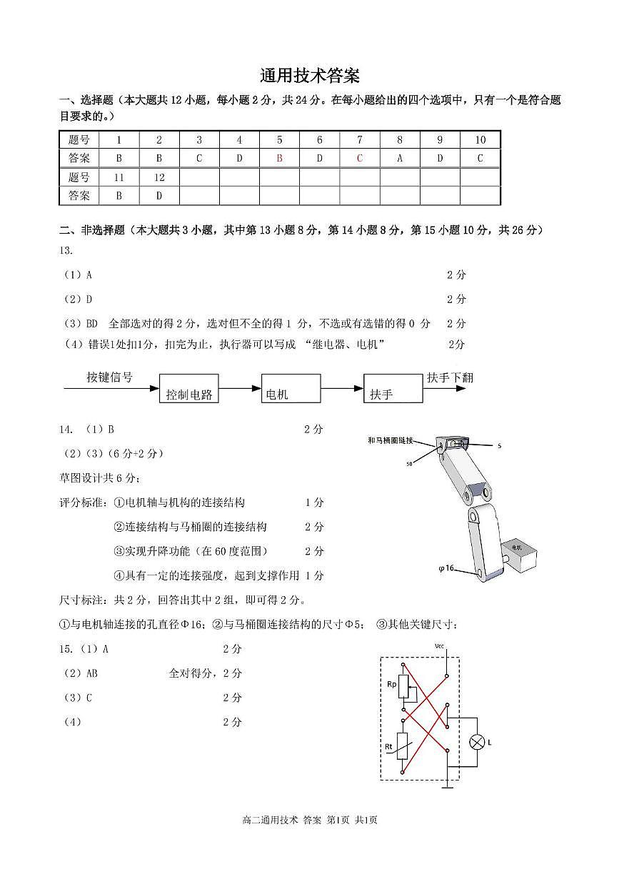 高二通用答案第1页