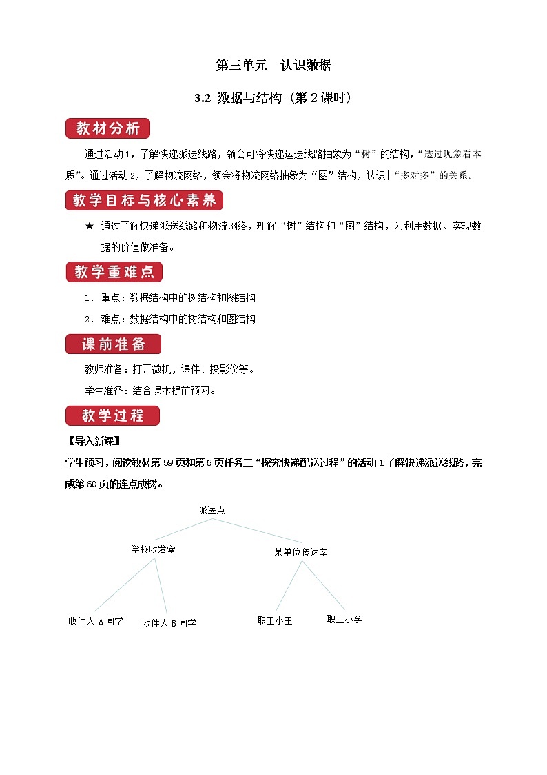必修1 3.2 数据与结构 （教案）第2课时01
