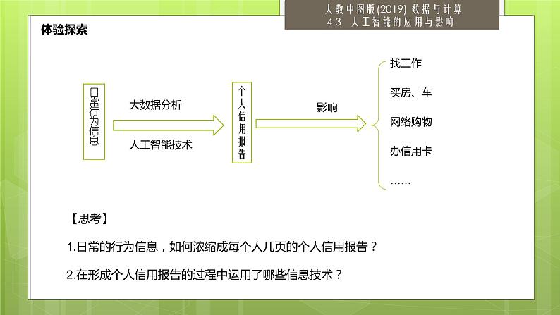 中图版高中信息技术必修1  4.3 人工智能的应用与影响（2课时）课件+教案+2个视频03