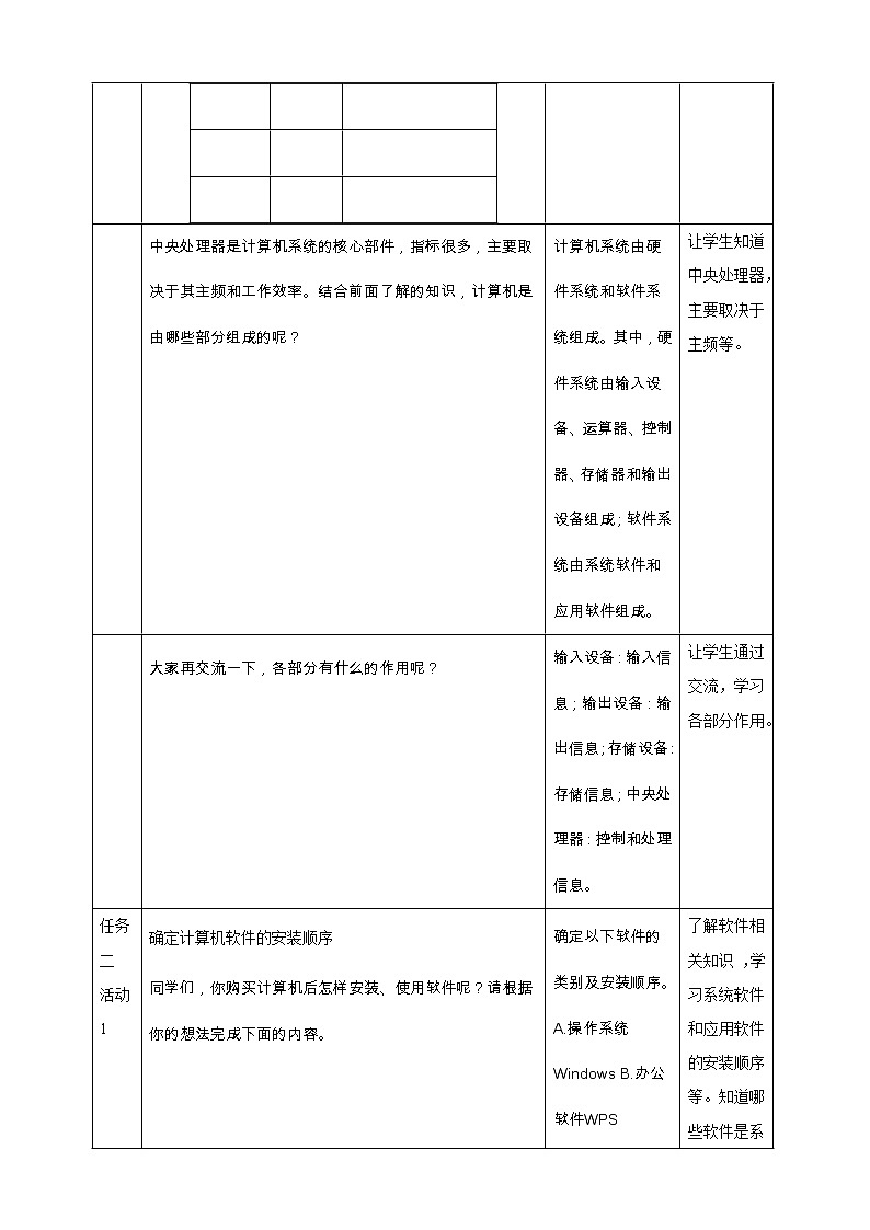 教科版信息技术必修2 2.1 计算机系统的组成 教案第3页