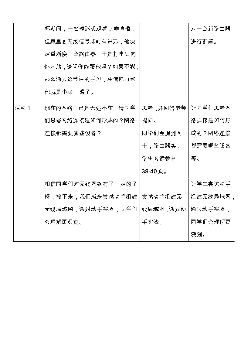 教科版信息技术必修2 2.3 无线局域网的组建 教案02
