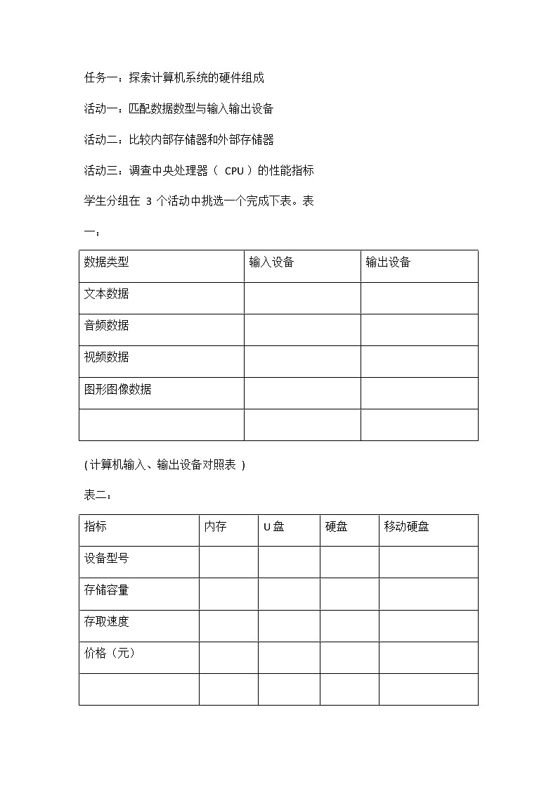 教科版（2019）高中信息技术必修二《2.1 计算机系统的组成》教案教学设计02