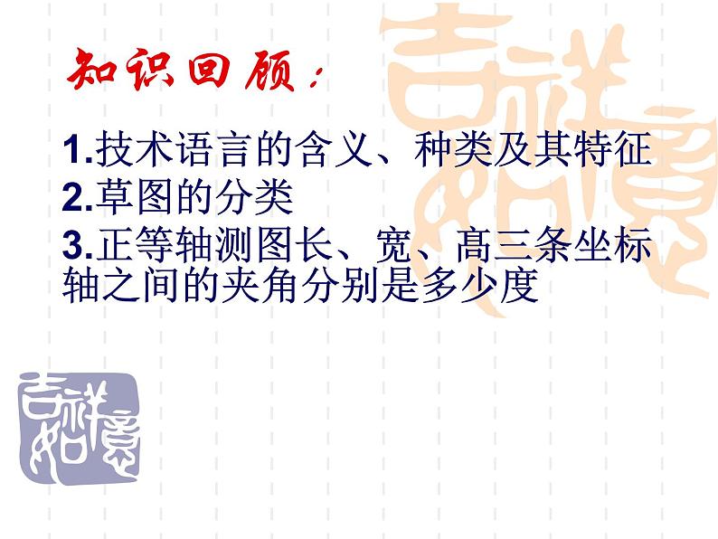 苏教版高中通用技术 必修一6.2 常见的技术图样(4) 课件第1页